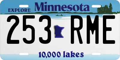 MN license plate 253RME