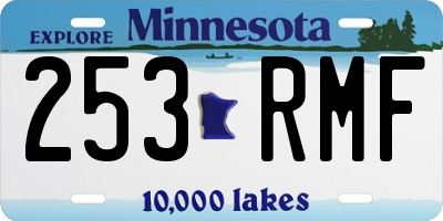 MN license plate 253RMF