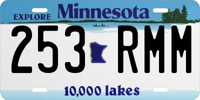 MN license plate 253RMM