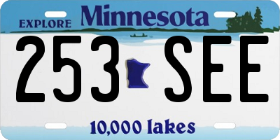 MN license plate 253SEE