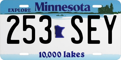 MN license plate 253SEY