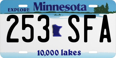 MN license plate 253SFA