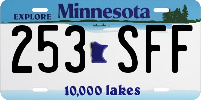 MN license plate 253SFF