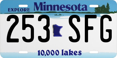 MN license plate 253SFG