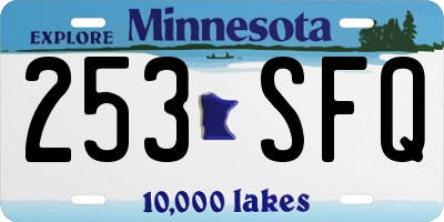 MN license plate 253SFQ