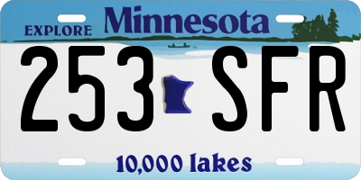 MN license plate 253SFR