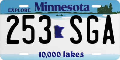 MN license plate 253SGA