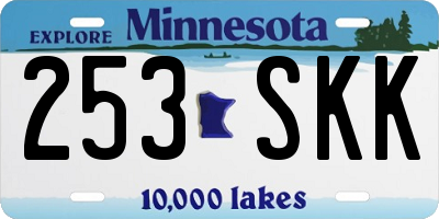 MN license plate 253SKK