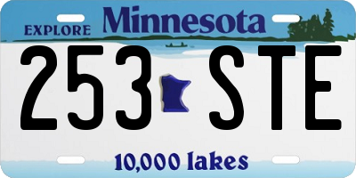MN license plate 253STE