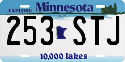 MN license plate 253STJ