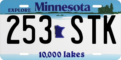 MN license plate 253STK