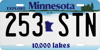 MN license plate 253STN