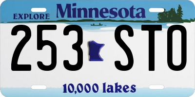 MN license plate 253STO