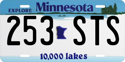 MN license plate 253STS