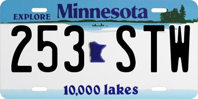 MN license plate 253STW
