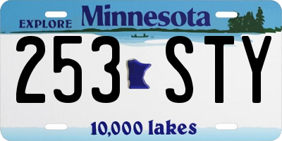 MN license plate 253STY