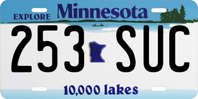 MN license plate 253SUC