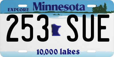 MN license plate 253SUE