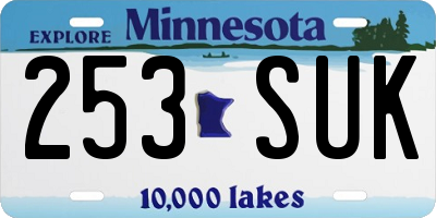 MN license plate 253SUK