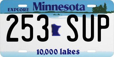 MN license plate 253SUP