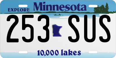 MN license plate 253SUS