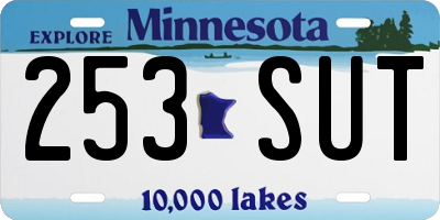 MN license plate 253SUT