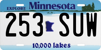 MN license plate 253SUW