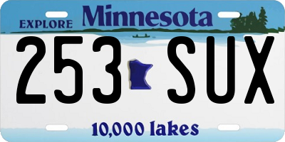 MN license plate 253SUX