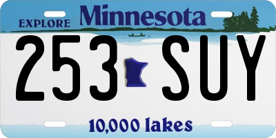 MN license plate 253SUY