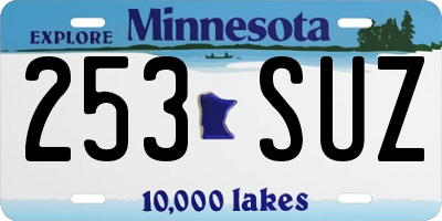 MN license plate 253SUZ