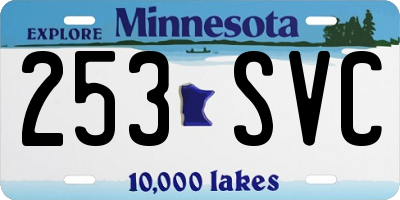 MN license plate 253SVC