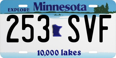 MN license plate 253SVF