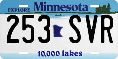 MN license plate 253SVR