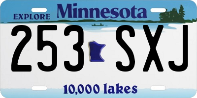 MN license plate 253SXJ