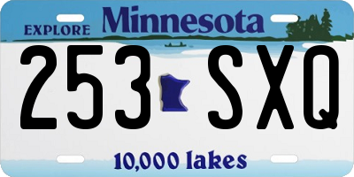 MN license plate 253SXQ