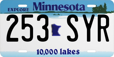 MN license plate 253SYR