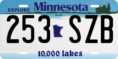 MN license plate 253SZB