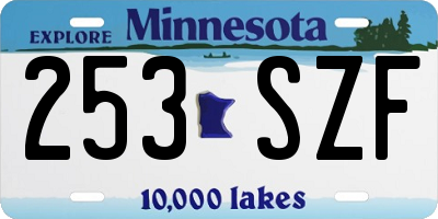 MN license plate 253SZF