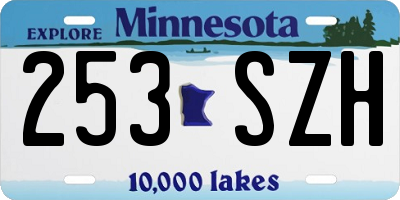 MN license plate 253SZH
