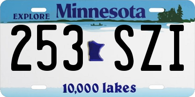 MN license plate 253SZI