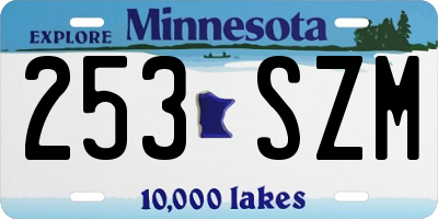 MN license plate 253SZM