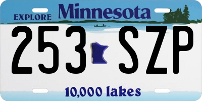 MN license plate 253SZP