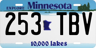 MN license plate 253TBV