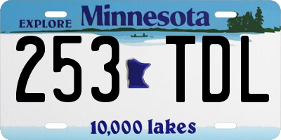 MN license plate 253TDL