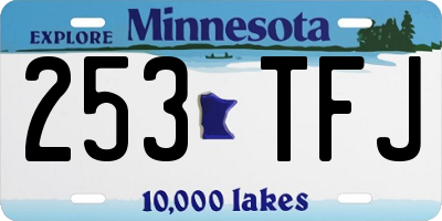 MN license plate 253TFJ