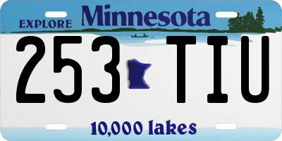 MN license plate 253TIU