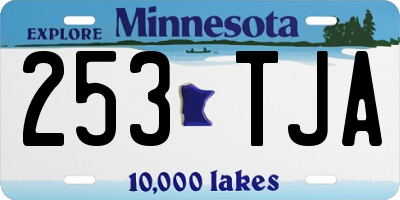 MN license plate 253TJA