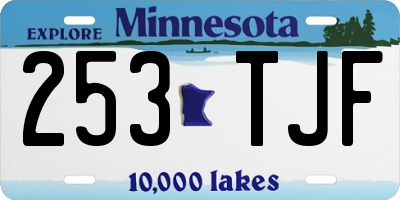 MN license plate 253TJF