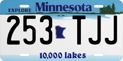 MN license plate 253TJJ