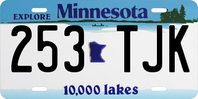 MN license plate 253TJK
